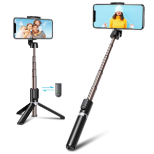 R1 SELFIE STICK, Extendable Selfie Stick with Wireless Remote and Tripod Stand, Portable, Lightweight, Compatible with All Smartphone and Mobile