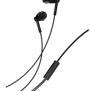 NOKIA Buds (Wb-101) Powerful Bass Performance Wired In Ear Earphones With Mic For Clear Voice Calls, Virtual Assistant Control Enabled (BLACK)