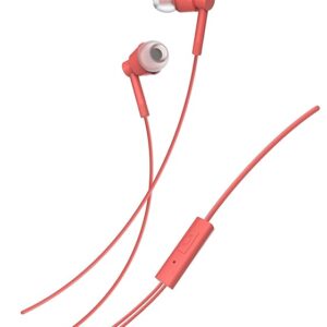 NOKIA Buds (Wb-101) Powerful Bass Performance Wired In Ear Earphones With Mic For Clear Voice Calls, Virtual Assistant Control Enabled, Red
