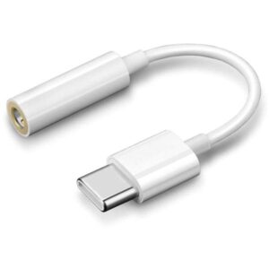3.5 mm To TYPE C Female Auxiliary Cable (White)