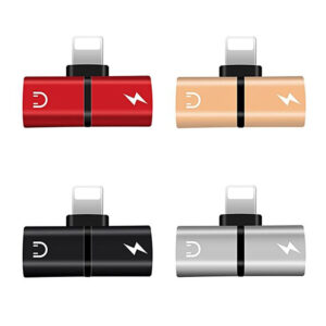 T-SHAPED Dual Port Headset and Charger Splitter for Apple iPhone