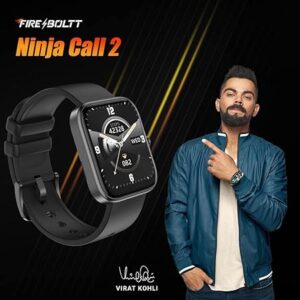 FIRE-BOLTT Ninja Call 2" 46.5mm" Bluetooth Calling Smartwatch with 27 Sports Mode (Black)