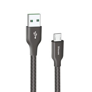 TP TROOPS Unbreakable 2.5A Fast Charging Tough Braided Micro USB Data Cable (Black)