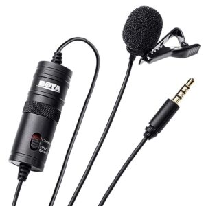 BOYA By-M1 3.5mm Microphone with 1/4" Adapter for SmartPhones, DSLR, Camcorders Microphone