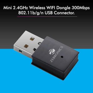 ZEBRONICS Zeb-USB300WF USB Adapter (Black)