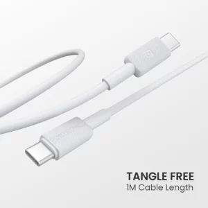PORTRONICS KONNECT POR 1815 Link C Square TYPE C TO TYPE C Fast Charging Cable