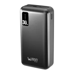 UBON 30000mAH POWERBANK, 25W POWER PRICK, DUAL INPUTS & OUTPUTS (BLACK)