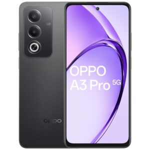 OPPO A3 PRO 5G (8GB RAM + 128GB STORAGE) | 6.67” HD+ 120Hz Refresh Rate Screen | 45W SUPERVOOC (STARRY BLACK)
