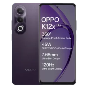 OPPO K12X 5G (6GB RAM + 128GB STORAGE) 6.67 inches, Dimensity 6300, Octa Core, 2.4 GHz Processor, 5100 mAh Battery with 45W Fast Charging ( MIDNIGHT VIOLET )