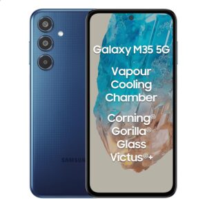 SAMSUNG GALAXY M35 5G (6GB RAM + 128GB STORAGE) | Corning Gorilla Glass Victus+| AnTuTu Score 595K+ | Vapour Cooling Chamber | 6000mAh Battery | 120Hz Super AMOLED Display| (MOONLIGHT BLUE)