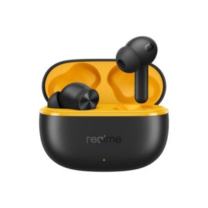 REALME BUDS T200 LITE Bluetooth in Ear Earbuds, 4 Mic, AI ENC for Calls, 48 Hours Total Playback with Fast Charging and Low Latency Gaming TWS, Google Fast Pair, with mic (VOLT BLACK)