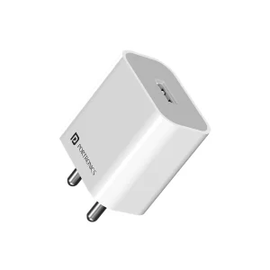 PORTRONICS ADAPTO 62 M 2.4A 12W Fast Wall Charger with 1M Micro USB Cable, BIS Certified, Made in India, Single USB Charging Adapter for iPhone 11/Xs/XS Max/XR/X/8/7/6/Plus, iPad Pro/Air 2/Mini 3/Mini 4, Samsung S4/S5 etc. (WHITE)