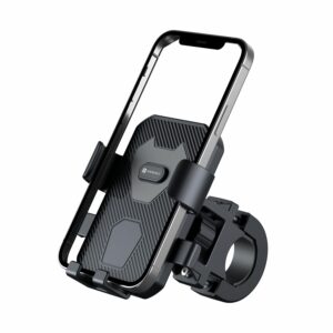 PORTRONICS MOBIKE 4, Bike Phone Mount with 360° Rotational, Strong Hold for Bicycle, Motorcycle Compatible with 4.7 to 6.8 inch Devices (BLACK)
